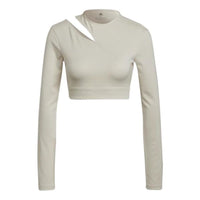 (WMNS) adidas Solid Color Sports Gym Long Sleeves Light Yellow HM3180