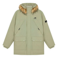 New Balance Winter Long Down Jacket 'Lime Green Brown' AMJ14304-SP4