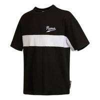 PUMA Coloblock Logo Tee 'Black' 537871-01