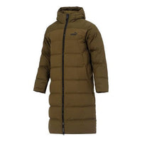 PUMA Hooded Down Coat Jacket 'Brown' 672435-62