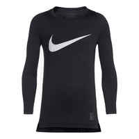 Nike Front Swoosh Long Sleeves Tee 'Black White' 726460-010