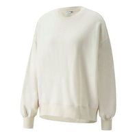 (WMNS) PUMA Logo Embroidery Round-neck SweatshirtBeige 535327-99