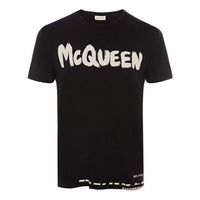 Men's Alexander McQueen Knit Short Sleeve Black 622104QPZ570901