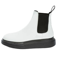 (WMNS) Alexander McQueen Hybrid Chelsea Boot 'Black White' 586398WHX529061