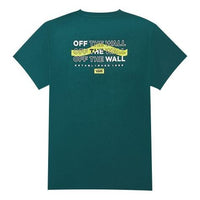 Vans Alphabet Printing Casual Short Sleeve Couple Style Green VN0A4BRPTTZ