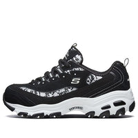 (WMNS) Skechers D'Lites 1.0 Running Shoes Black/White 99999825-BLK