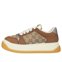 Gucci Screener GG Leather Sneakers 'Brown Beige White' 750048-FAB39-9754