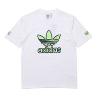 adidas originals Cotton Round Neck Short Sleeve White GR9955