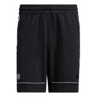 adidas Dm Short Stripe Loose Sports Basketball Shorts Black HB6763