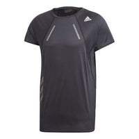 adidas Running Sports Solid Color Short Sleeve Black EK3052
