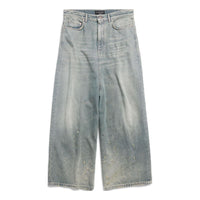 (WMNS) Balenciaga Low Crotch Pants 'Light Blue' 706652TJW952204