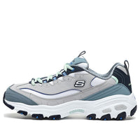 (WMNS) Skechers D Lites 1.0 Low Running Shoes Grey/Blue 13143-GYBL