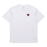 Converse Heart Print Short-Sleeve Tee Mens White 10021420-A02