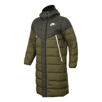 Nike Logo Puffer Hooded Coat 'Olive Green' AA8854-355