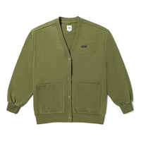 (WMNS) Vans knitted cardigan 'Olive Green' VN000BYTC89