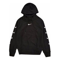 (WMNS) Nike Knit Logo Sports Hoodie 'Black' CD9032-010