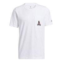 adidas Casual Sports Basketball Round Neck Short Sleeve White GP3427
