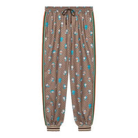 Gucci x Doraemon SS21 Monogram Pants 'Brown' 654941-XJDEX-2138