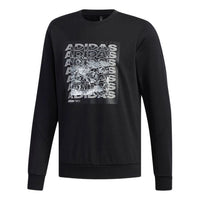adidas neo Csgrswtshrt Sports Round Neck Knit Pullover Long Sleeves Black EI4509