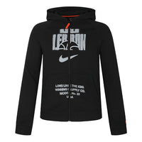 (GS) Nike Breathable Athleisure Casual Sports Hooded Long Sleeves Zipper Jacket Boy Girls Black BV4391-010