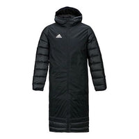 adidas Long Hooded Down Jacket 'Black' BQ6590