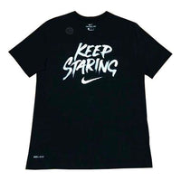 Nike KEEP STARING Printed Short Sleeve TEE Men Black CT6195-010