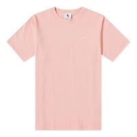 Men's Nike Solid Color Cotton Embroidered Logo Round Neck Short Sleeve Pink T-Shirt CV0559-697