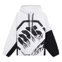 Li-Ning BadFive Big Logo Full Zip Hooded Jacket 'White Black' AFDS569-6