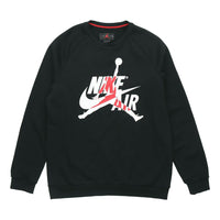 Men's Jordan Air Flying Man Printing Knit Round Neck Pullover Black BV6007-010