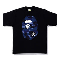 A Bathing Ape Camouflage Big Ape Head Tee 'Black Blue' BAPE-SS18-030