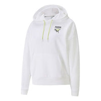 (WMNS) PUMA Tailored For Sport Hoodie 'White Black Green' 599056-02