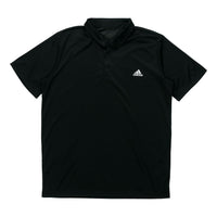adidas Fab Logo Applique Sports Breathable Short-sleeve Polo Shirt Men Black CV8322