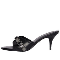 (WMNS) Balenciaga Cagole Sandals 'Leather Black' 694347WAD4E1081