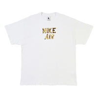 Men's Nike AF1 Round Neck Loose Casual Sports Short Sleeve White T-Shirt 'White Camo' CJ1783-100