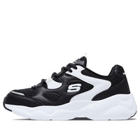 (WMNS) Skechers D'Lites Low-Top Daddy Shoes White/Black 88888129-BLK