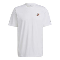 adidas Messi Icon Emb Soccer/Football Casual Sports Short Sleeve White HA5456