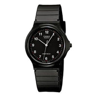 Men's CASIO YOUTH Retro Watch Classic Strap Black DialBlack Strap Mens BlackBlack Analog MQ-24-1B