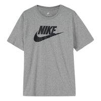 Nike Sportswear Alphabet Logo Printing Round Neck Short Sleeve Gray BV0629-063