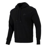 Men's Nike Sportswear French Terry Embroidered Logo Solid Color Black DA0024-010