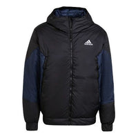 adidas Outdoor Sports Stay Warm hooded down Jacket Navy Blue GV5353