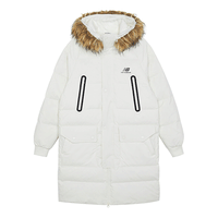 New Balance Fur Collar Warm Windproof Down Jacket 'White' AMJ14321-NMC