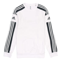 Men's adidas Stripe Logo Printing Long Sleeves Pullover White GT6641
