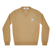 (WMNS) COMME des GARCONS PLAY V-Neck Pullover White Emblem 'Camel' AZ-N063-051-2