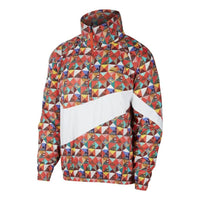 Nike Sportswear Printing Logo Half Zipper Stand Collar Jacket CI7690-100