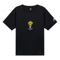 New Balance Naijel Series Flowers Printing Sports Round Neck Short Sleeve Black T-Shirt AMT12344-BK