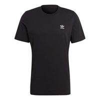 adidas originals SS22 Essential Tee Athleisure Casual Sports Solid Color Logo Short Sleeve Black GN3416