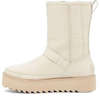 (WMNS) UGG Classic Rebel Biker Short Boot 'Bone' 1106913-BONE