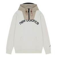 New Balance Logo Print Classic Hoodie 'White Beige' AMT13394-IV