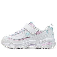 (GS) Skechers Dlites Chunky Shoes 'White Pink Blue' 319001L-WMLT