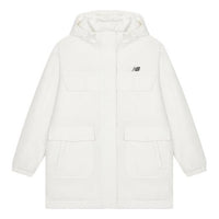 (WMNS) New Balance Winter Warm Hooded Down Jacket 'White' AWJ33332-CIC